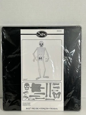 NEW RARE Sizzix 656834 Movable Skeleton BigZ Pro Die 15 Pc Halloween RETIRED B40 - Image 1 of 4