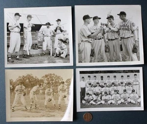 1957 Anderson Indiana Maco Beverage Baseball Team FOUR photo set VINTAGE COOL -- - Picture 1 of 1
