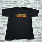 Chemise Vans hommes grande chemise noire rouge patinage feu flamme spell out centre commercial punk grunge