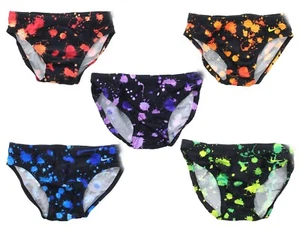 Nike TFSS0004 Boys Youth Swimming Splatter Swim Briefs Swimsuit TFSS0004 - Picture 1 of 12