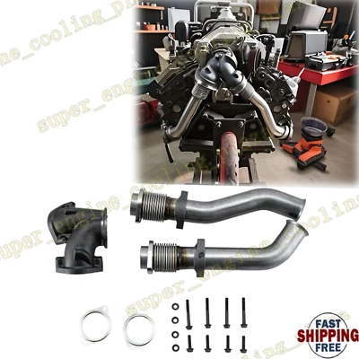 Exhaust Up Pipes+Gaskets Kit For Ford Super Duty 7.3L Powerstroke 1999-2003 Foto 1 de 4