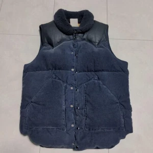 Rocky Mountain Featherbed Christy Down Corduroy Vest Navy size38 made in Japan - Picture 1 of 4