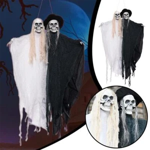 Halloween Couple Hanging Ghost Pendant Electric Ghost Couple Glowing Figurine P5 - Picture 1 of 13