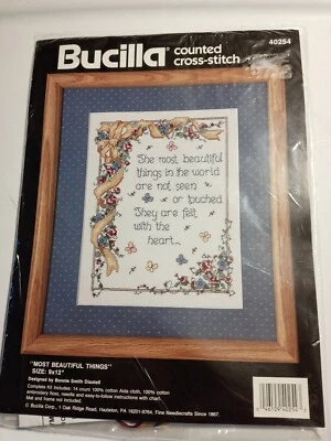 Kit de punto de cruz contado Bucilla "Most Beautiful Things"~# 40254~NUEVO Foto 1 de 4