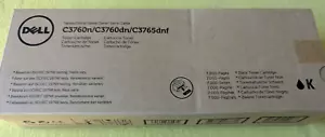 Dell 9F7XK Black Toner Print Cartridge C3760n/C3760dn/C3765dnf-Genuine bundle - Picture 1 of 3