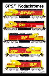 Póster enmarañado SPSF Kodachrome Locomotoras 12""x18"" Andy Fletcher firmado - Imagen 1 de 1