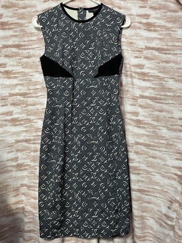 LOUIS VUITTON（LV） Abito senza maniche Louis Vuitton ombra monogramma in guaina FR36 taglia S
