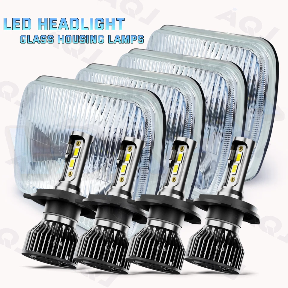 Super Bright White 4pcs LED Headlights High/Low Beam For Chevrolet V30 1988 Foto 1 de 4