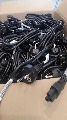 Lot 10 cables alimentation secteur tripolaire PC portable 1,80M tete mickey NEUF - Photo 1/2