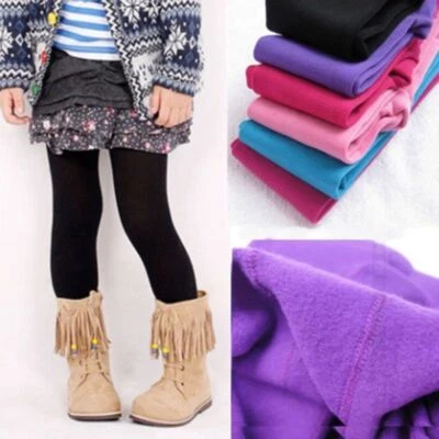 Cálido Leggings para Niñas Niños Niños Niñas Invierno Cálido Polar Leggings Elásticos Foto 1 de 3