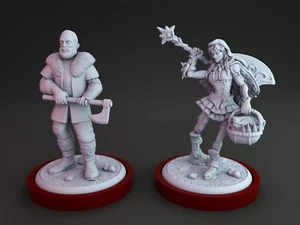 Little Red Riding And Huntsman V1 Sidekick miniatures for Unmatched Board Games - Picture 1 of 7
