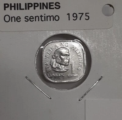 Moneda cuadrada Filipinas 1975 1 Sentimo aluminio-magnesio UNC Foto 1 de 2