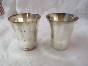 Vintage H.K.E. 2 Silver plated Tumblers - Picture 1 of 4