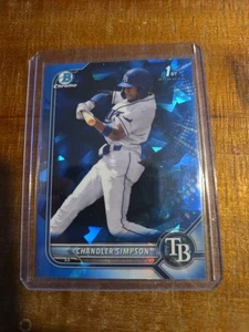 Chandler Simpson RC 2022 1st Bowman Chrome Draft Sapphire #BDC-26 Rays - Picture 1 of 4