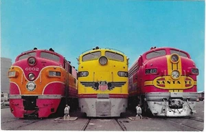 Cartolina d'epoca California Railroad Los Angeles Streamliners Union Station - Foto 1 di 2