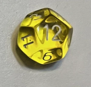 1 pieza de acrílico de 12 caras - amarillo - Imagen 1 de 1