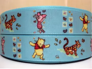 Ripsgrain Winnie Puuh Tigger Ferkel Cartoon Disney Band 7/8" 22 mm - Bild 1 von 1