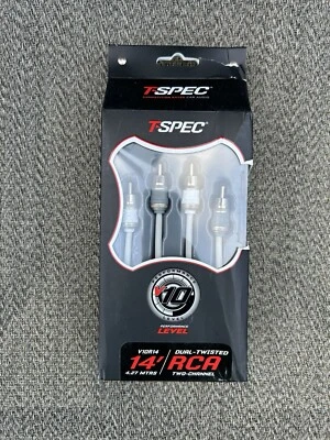 BRAND NEW T-Spec v10 Series 2-Channel RCA Patch Cables 14 Foot -Marine Certified - Image 1 of 3