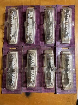 Lot Of 8 Amerock T-271-RW Bonaventure Pull w/ Backplate 3” centers White/Gold - Image 1 of 4