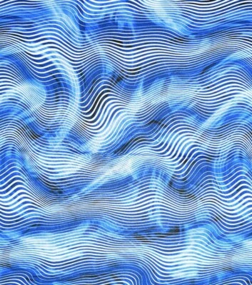 BTY Keepsake Blue & White Retro Swirls 100% Cotton Quilt Crafting Fabric YARD - Image 1 of 2
