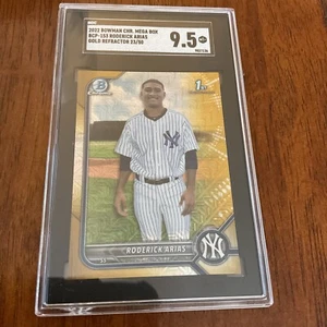 2022 Bowman Chrome Prospects Gold Refractor #BCP-153 Roderick Arias /50 SGC 9.5 - Picture 1 of 7
