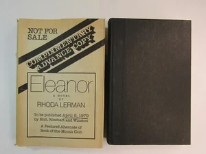 ELEANOR By Rhoda Lerman 1st Edition Complimentary ADVANCED COPY 1979 HC/DJ - Picture 1 of 11