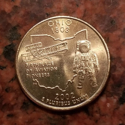 GOLD PLATED 2002-D OHIO U.S. STATE QUARTER - #B0447 Cover