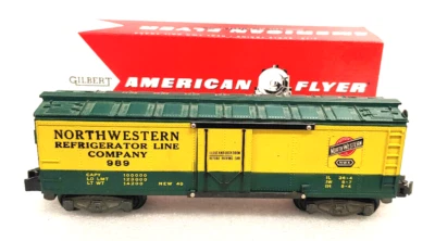 AMERICAN FLYER S GAUGE - 989 NORTHWESTERN REFRIGERATOR CAR w BOX READY-TO-RUN EX - Image 1 of 4