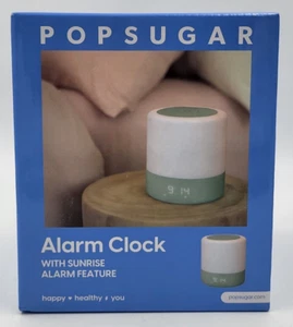 POPSUGAR Alarm Clock w/ Sunrise Alarm Feature 6 Volume Levels Snooze Modes - New - Picture 1 of 6