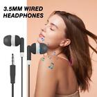 Earphone Wired Headphone In Ear High Definition Deep Listen Bass to 3.5 Mm ><