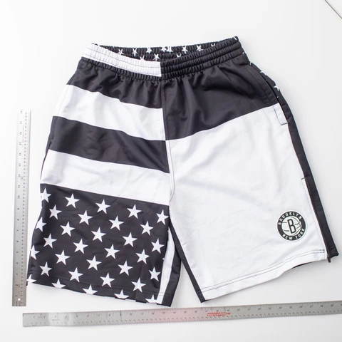 NBA Mens  Brooklyn Nets Zipway Tear Away Basketball Hoop Shorts Large Cover