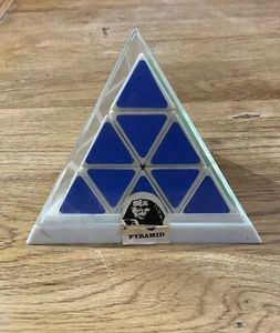 Vintage Pyraminx Pyramid Triangle Puzzle 1980’s Twist Cube In Original Box - Picture 1 of 9