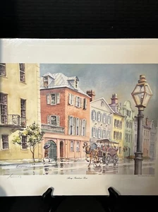 Ed Emerson Along Rainbow Row Print Signed 14”x17” - Picture 1 of 7