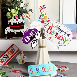 29 Pieces Birthday Photo Booth Props Kit Colorful Funny Kids Birthday Theme T... - Picture 1 of 1