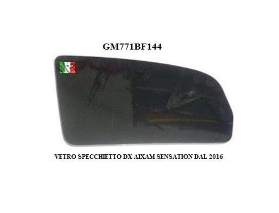 VETRO SPECCHIETTO DX CON FRECCIA AIXAM SENSATION DAL 2016 >> GM771BF144 - Immagine 1 di 1