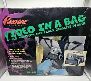 Rampage by Audiovox VBP-1000 "Video in a Bag" Portable 4" LCD VCR Combo Player - Picture 1 of 19