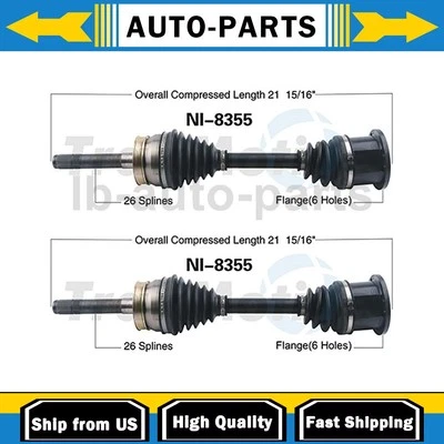 2x Juntas CV dianteiras TrakMotive para Nissan D21 1989 1988 1987 1986 - Imagem 1 de 2