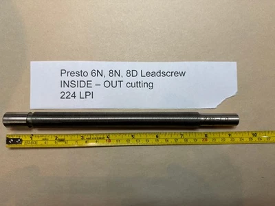 Presto 6N, 8N 224 LPI шаг - наизнанку - Feedscrew записи токарный станок свинцовый винт - Изображение 1 из 4