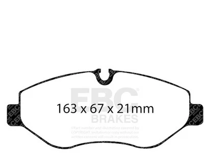 Juego de pastillas de freno delanteras EBC 47484QHXN 2011 2012 para Mercedes Sprinter 2500 2010-2018 Foto 1 de 4