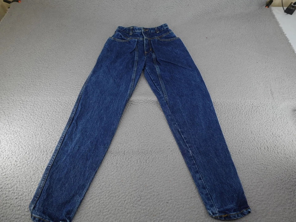 Vintage Guess Jeans Girls 8 Blue High Rise Tapered Leg Denim Made USA 80s 90s - Image 1 of 4