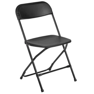 HERCULES Series 650 lb. Capacity Premium Black Plastic Folding Chair - Picture 1 of 5