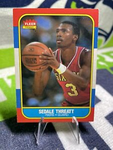 1986-1987 Fleer #112 Sedale Threatt Rookie Card (RC)  Philadelphia 76ers