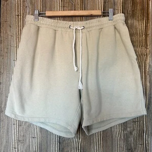 Madewell Men's Hemp Cotton Shorts Beige Drawstring Elastic Waist Beach Size L - Picture 1 of 8