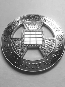 Masonic  Metal Chrome Royal arch high priest  Auto Car Emblem - Picture 1 of 1
