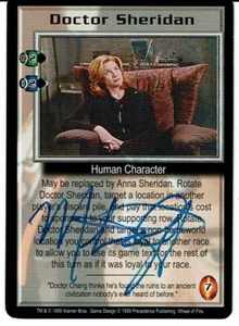 BABYLON 5 WHEEL OF FIRE DOCTOR SHERIDAN EMBOSSED  AUTOGRAPH - Picture 1 of 1