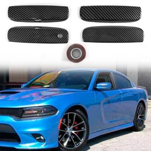 Exterior Door Handle Trim Cover Accessories for Dodge Charger 2011+ Carbon Fiber - Foto 1 di 7
