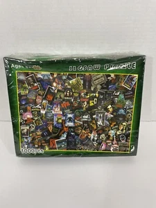 New Sealed Horror Scary Movie Jigsaw Puzzle Collage 1000 Pieces Box Dented I2 - Picture 1 of 11