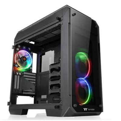 Thermaltake CA-1I7-00F1WN-01 View 71 Tempered Glass RGB Edition Full Tower Chass - Image 1 of 3