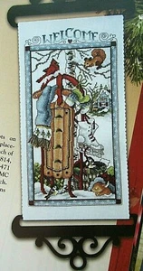 Winter Sled - Magazine cross stitch pattern - Squirrel Skate Cardinal Welcome - Picture 1 of 1