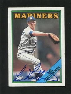 1988 Topps #656 LEE GUETTERMAN, Mariners: Blue Sharpie Autograph 161019 - Picture 1 of 3